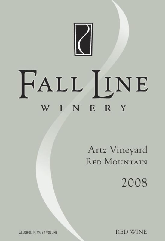 Fall Line Winery Artz Vineyard 2008 Front Label