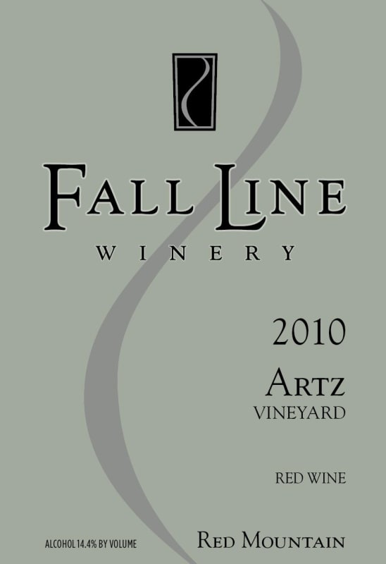 Fall Line Winery Artz Vineyard 2010 Front Label