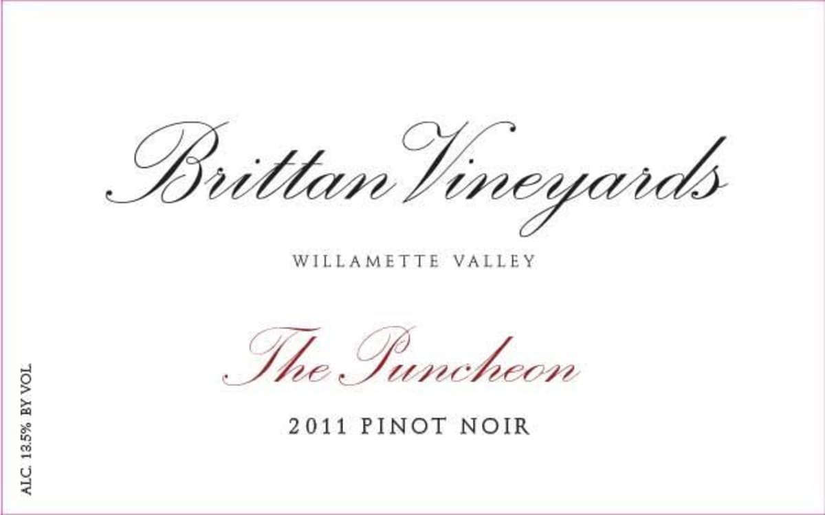 Brittan The Puncheon Pinot Noir 2011 Front Label