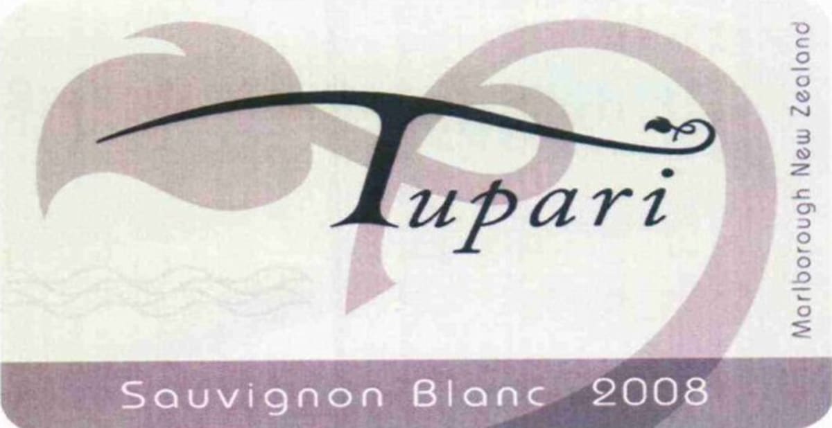 Tupari Wines Sauvignon Blanc 2008 Front Label