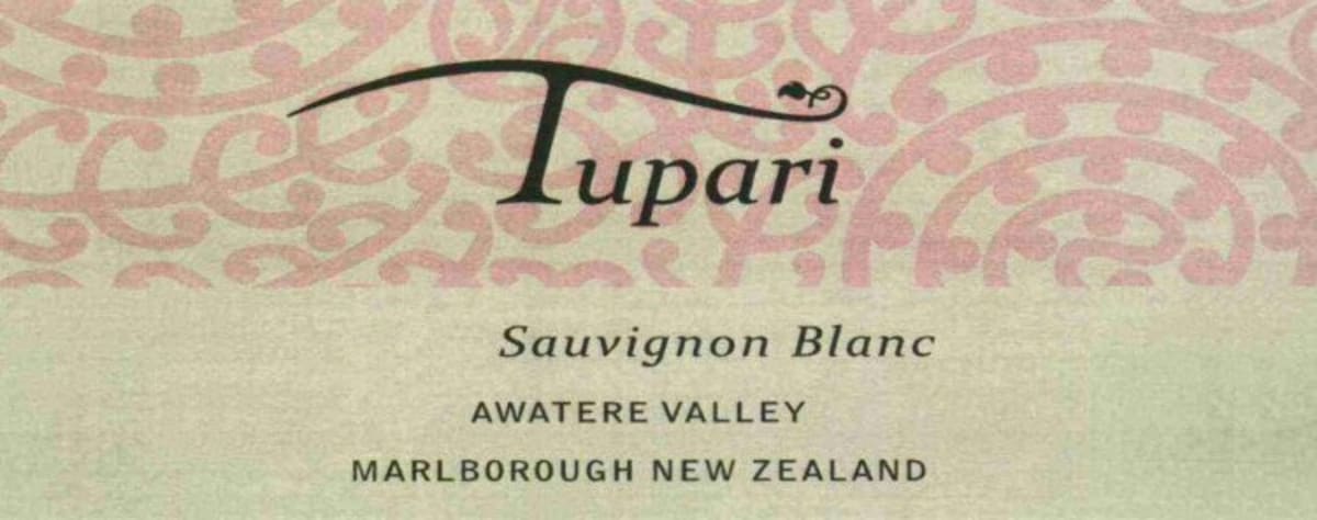 Tupari Wines Sauvignon Blanc 2012 Front Label