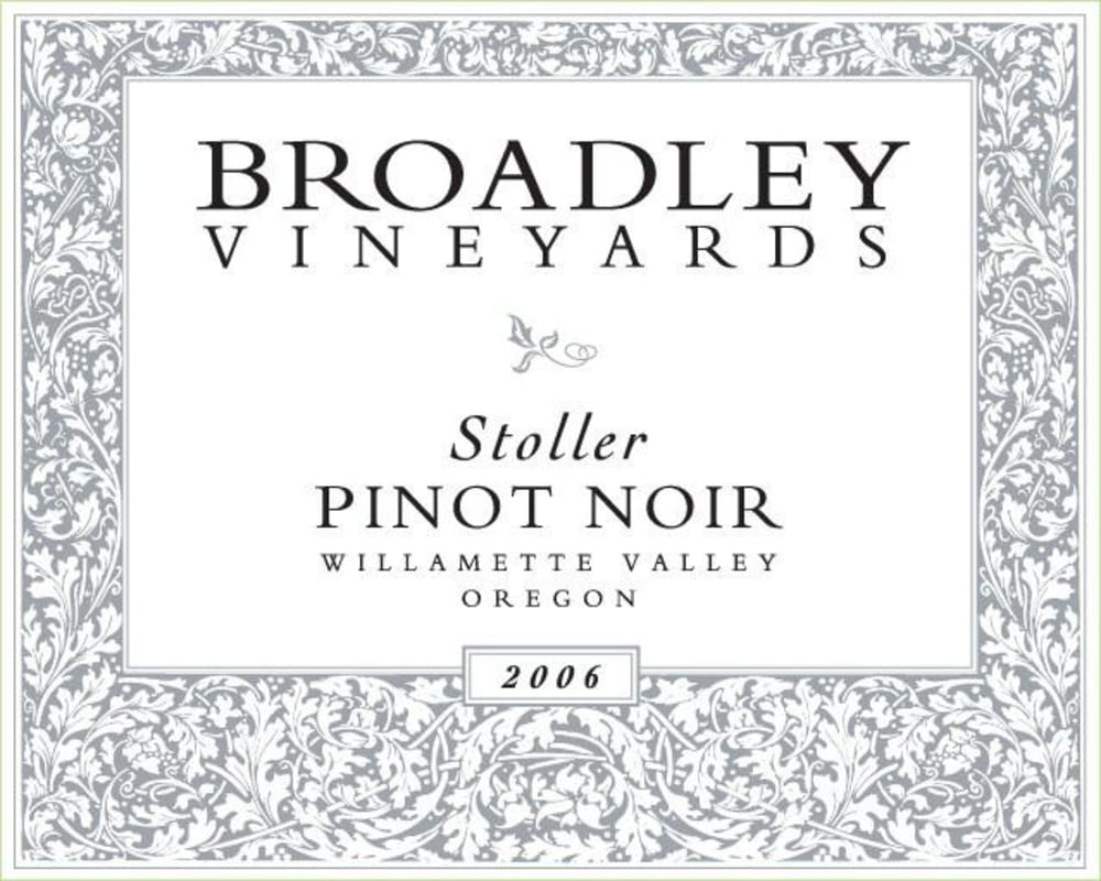 Broadley Stoller Pinot Noir 2006 Front Label
