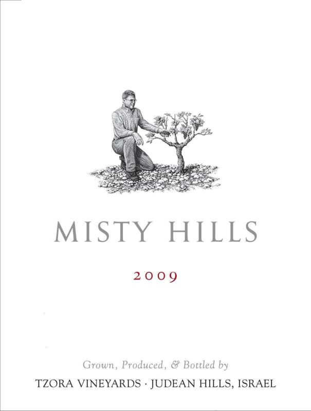 Tzora Misty Hills 2009 Front Label