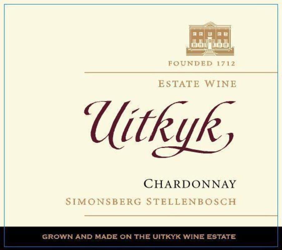 Uitkyk Wine Estate Chardonnay 2011 Front Label