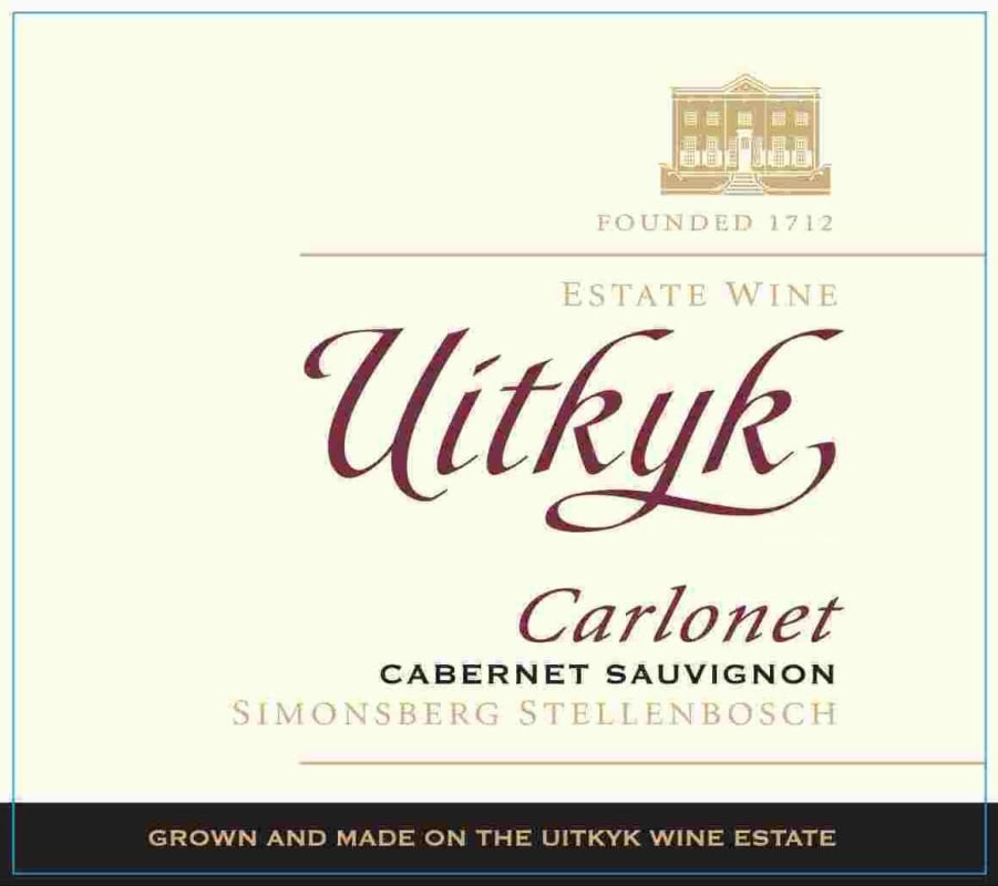 Uitkyk Wine Estate Carlonet 2012 Front Label