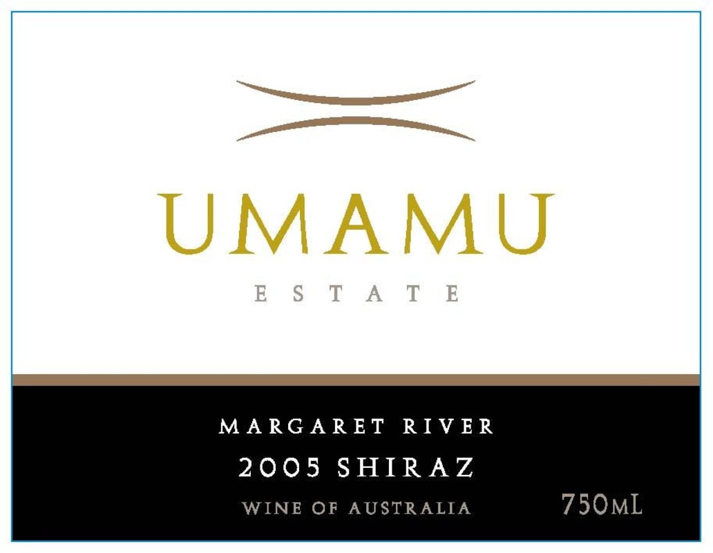 Umamu Estate Shiraz 2005 Front Label