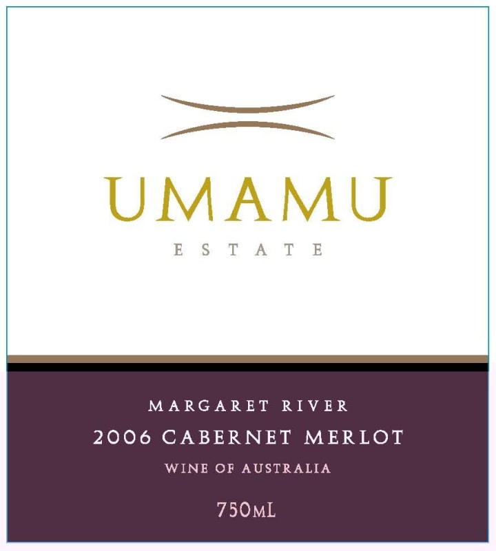 Umamu Estate Cabernet Merlot 2006 Front Label