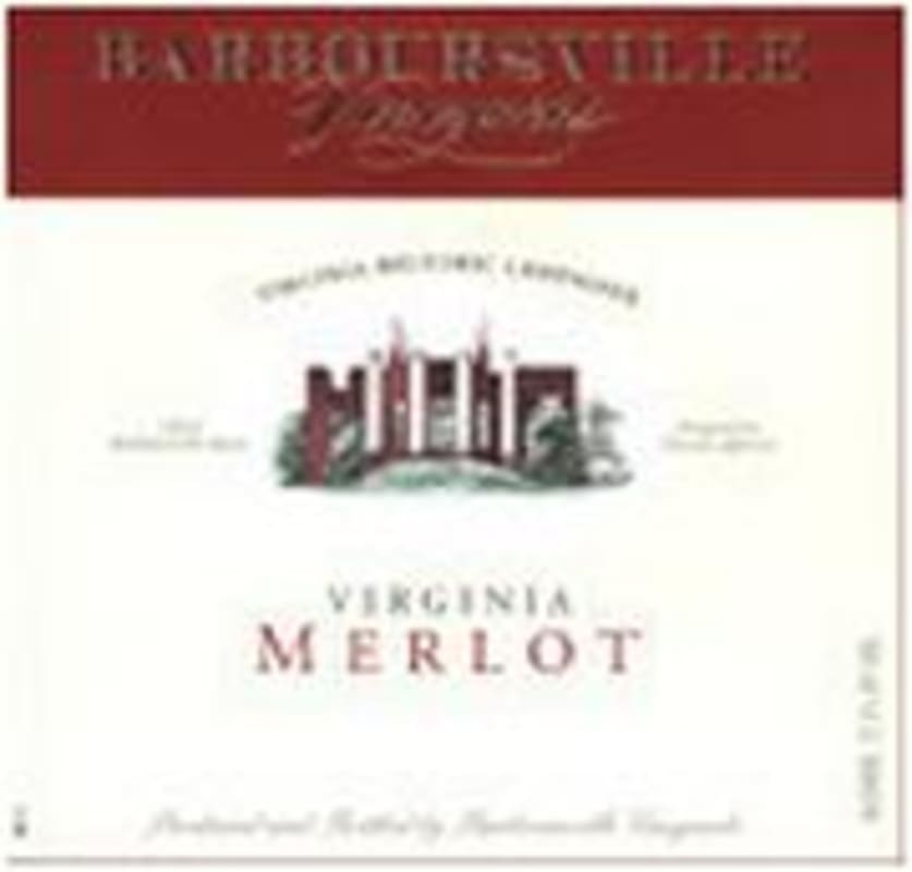 Barboursville Merlot 2000 Front Label