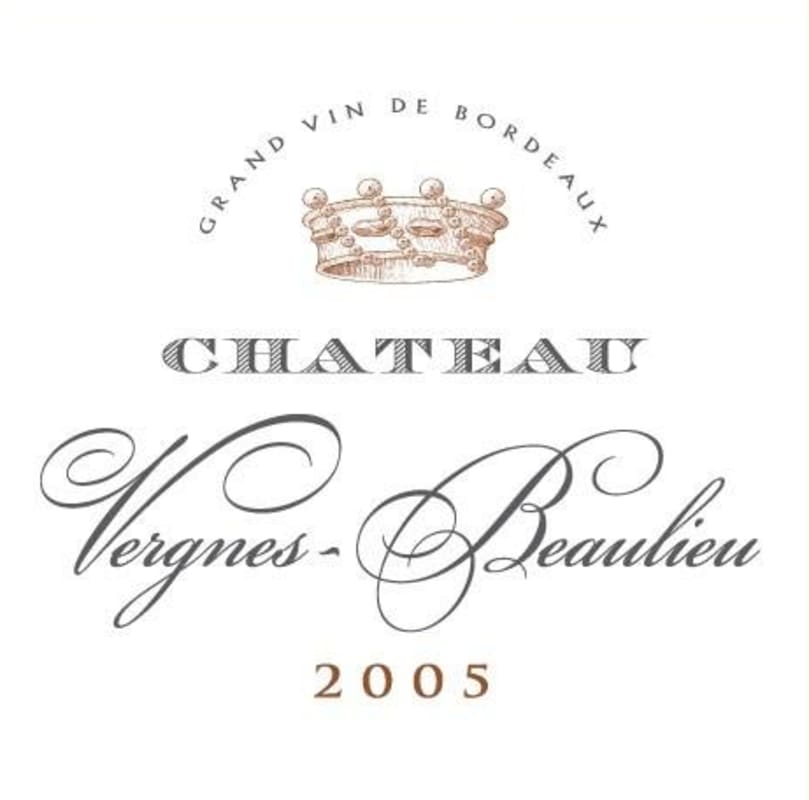 UniVitis Bordeaux Superieur Chateau Vergnes-Beaulieu 2005 Front Label