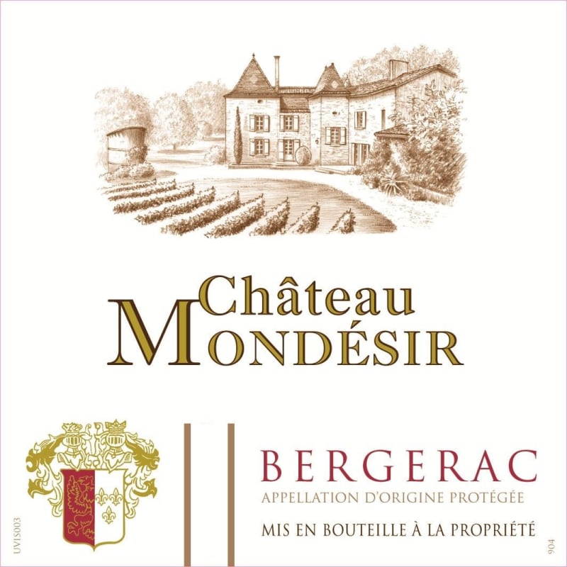 UniVitis Bergerac Chateau Mondesir 2012 Front Label