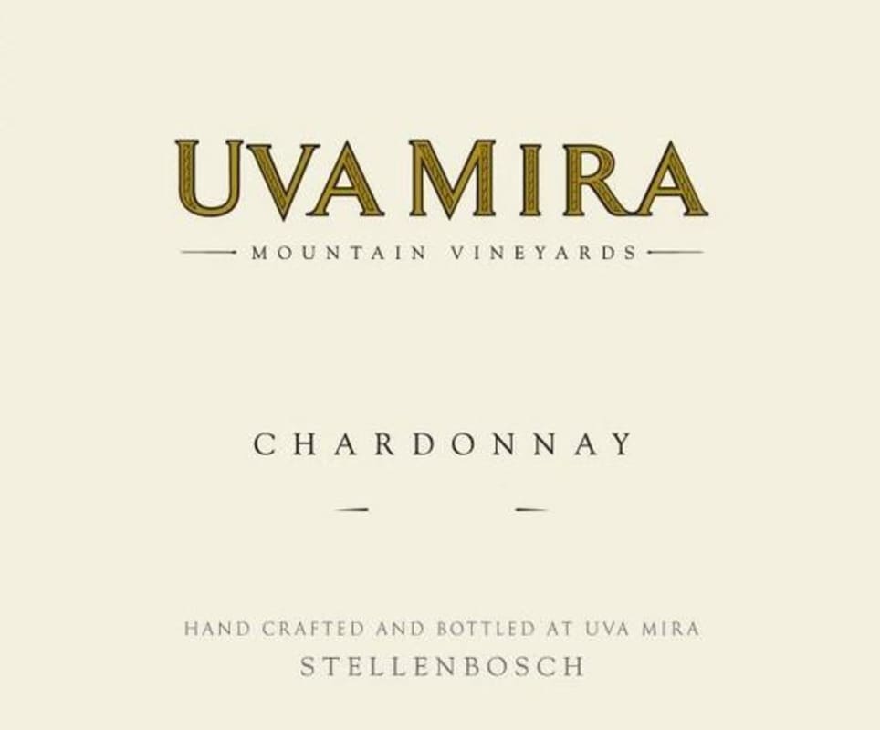 Uva Mira Mountain Vineyards Chardonnay 2015 Front Label