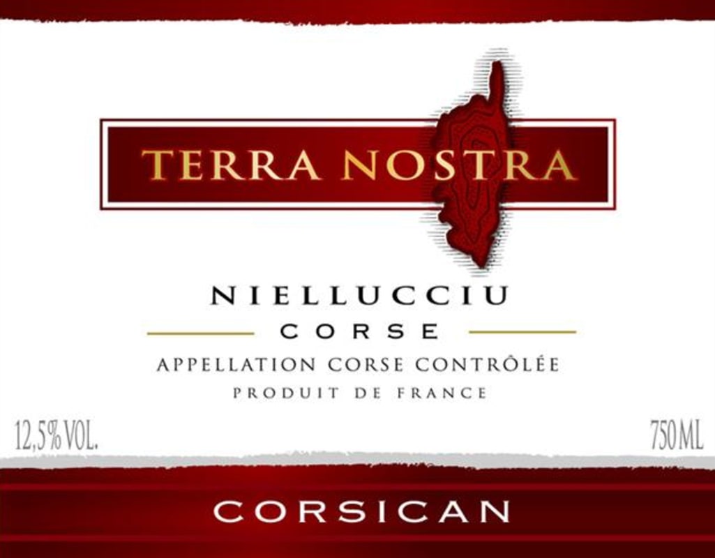 UVAL Les Vignerons Corsicans Corse Terra Nostra Niellucciu 2013 Front Label