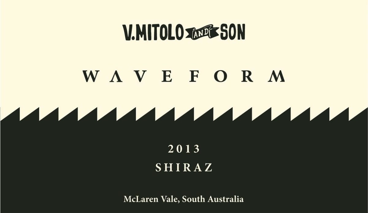 V. Mitolo and Son Waveform Shiraz 2013 Front Label