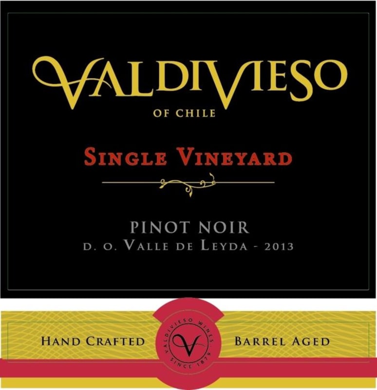 Valdivieso Single Vineyard Pinot Noir 2013 Front Label