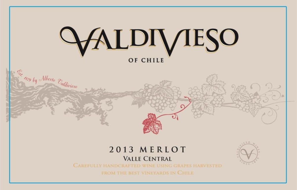 Valdivieso Merlot 2013 Front Label