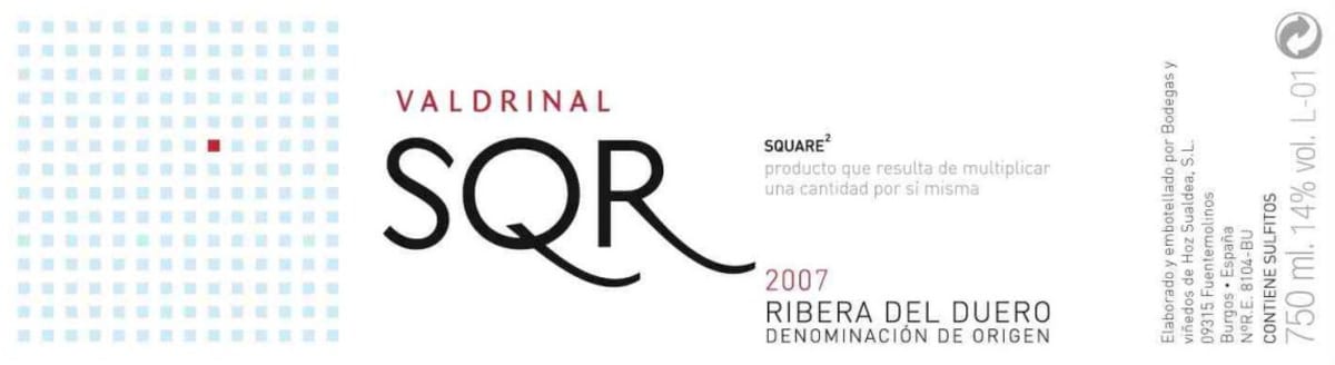 Valdrinal SQR 2007 Front Label