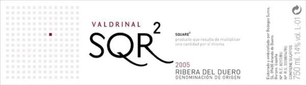 Valdrinal SQR 2005 Front Label