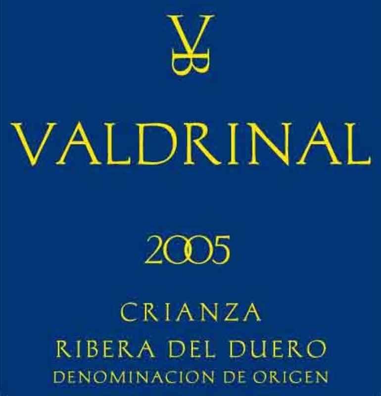 Valdrinal Crianza 2005 Front Label