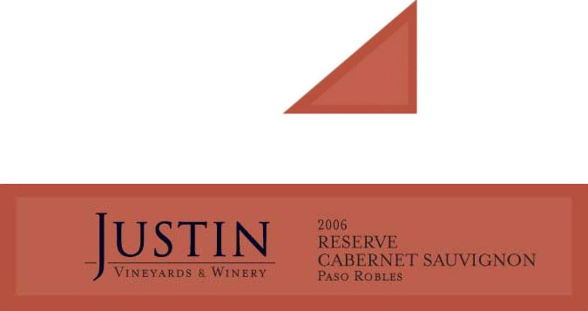 Justin Reserve Cabernet Sauvignon 2006 Front Label