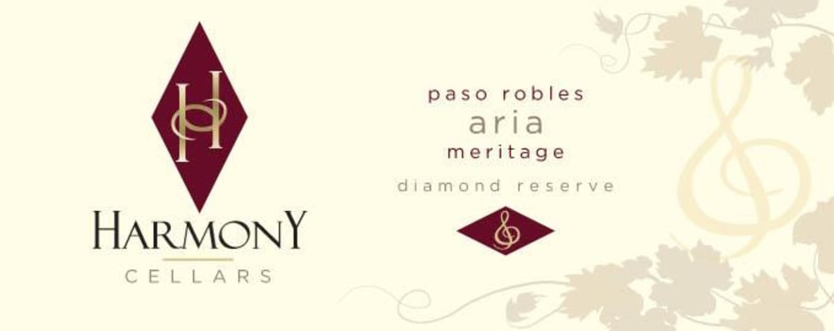 Harmony Cellars Diamond Reserve Aria Meritage 2013 Front Label