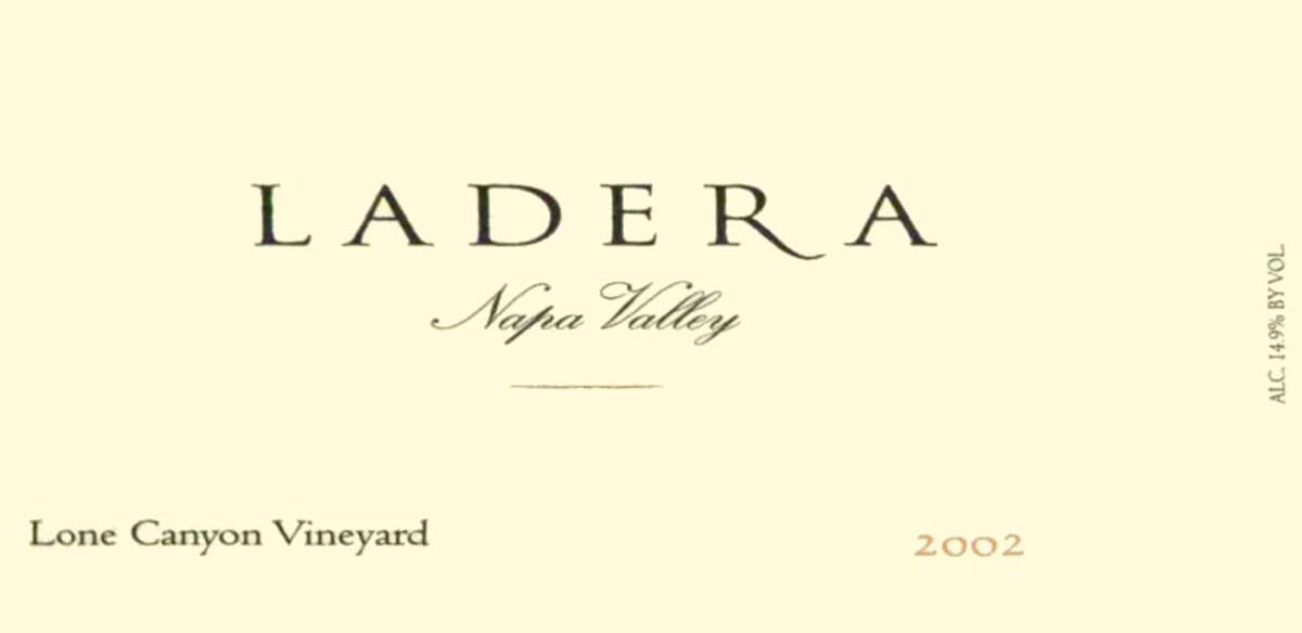 Ladera Lone Canyon Cabernet Sauvignon 2002 Front Label