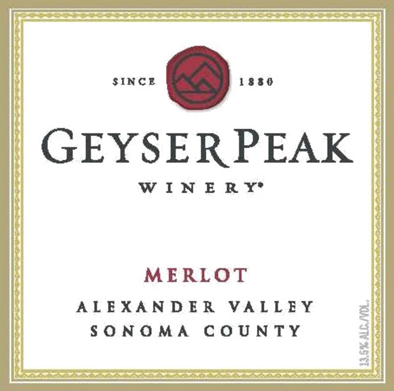 Geyser Peak Alexander Valley Merlot 2011 Front Label