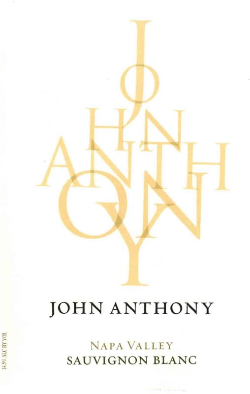 John Anthony Vineyards Napa Valley Sauvignon Blanc 2010 Front Label