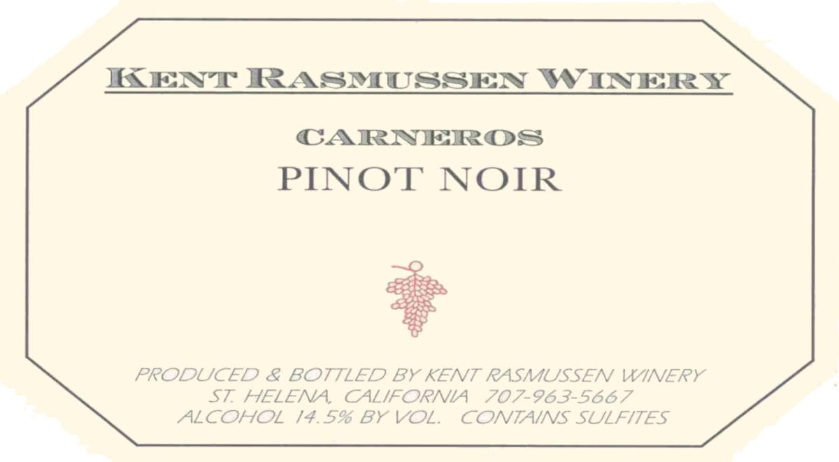 Kent Rasmussen Carneros Pinot Noir 2009 Front Label