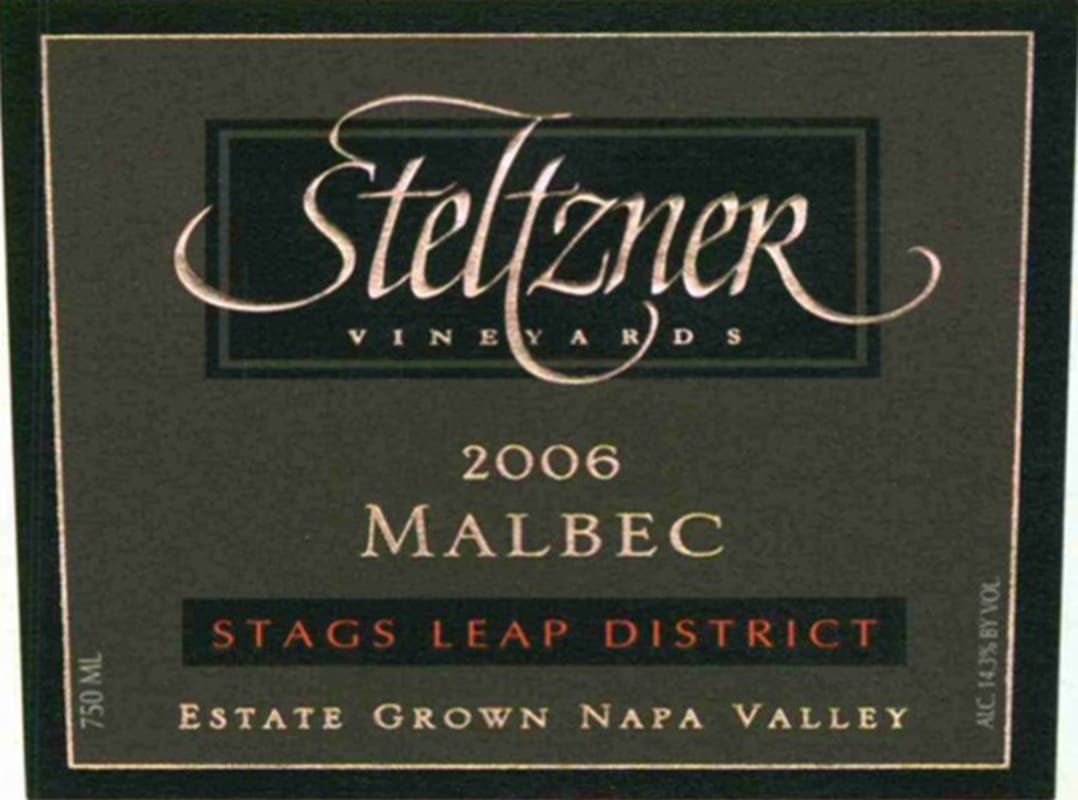 Steltzner Estate Malbec 2006 Front Label