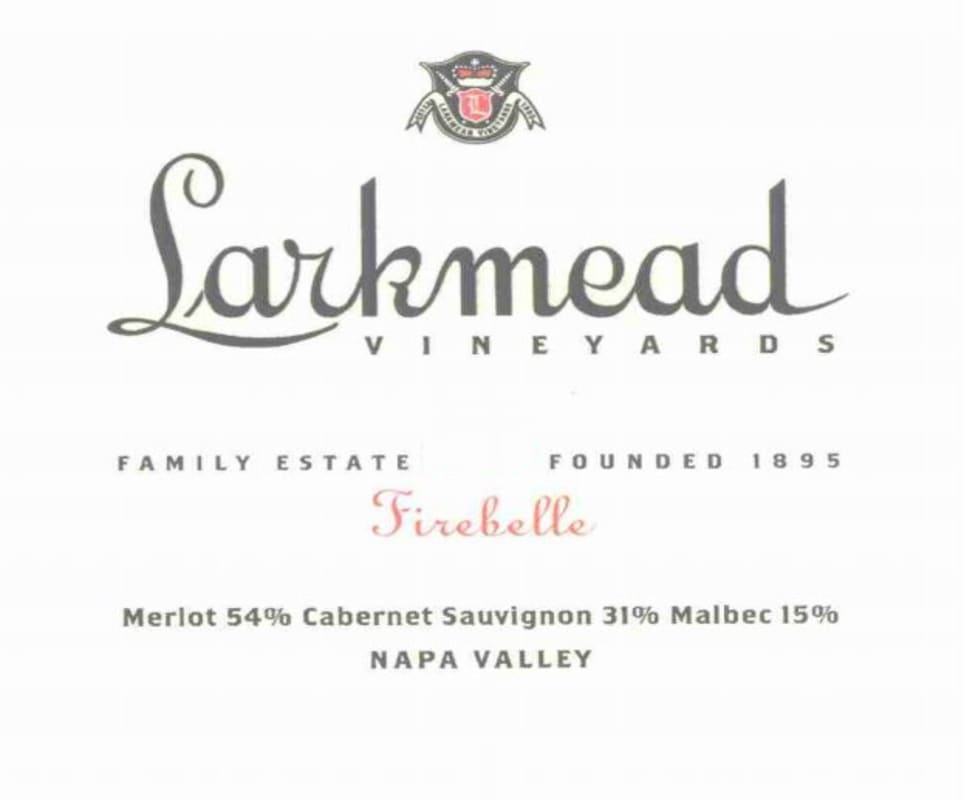 Larkmead Firebelle 2005 Front Label