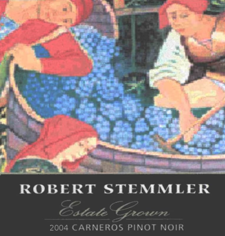 Robert Stemmler Estate Pinot Noir 2004 Front Label