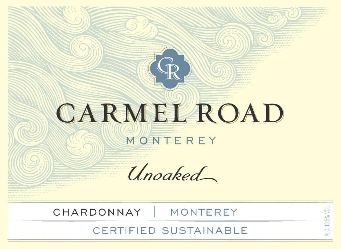 Carmel Road Unoaked Chardonnay 2015 Front Label