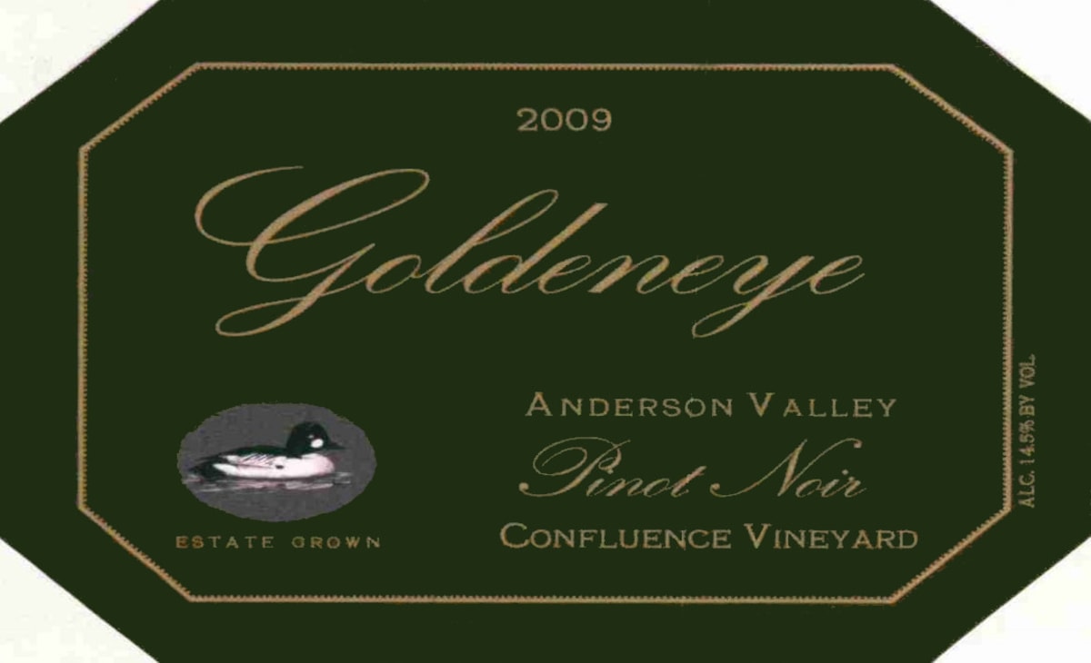 Goldeneye Confluence Vineyard Pinot Noir 2009 Front Label