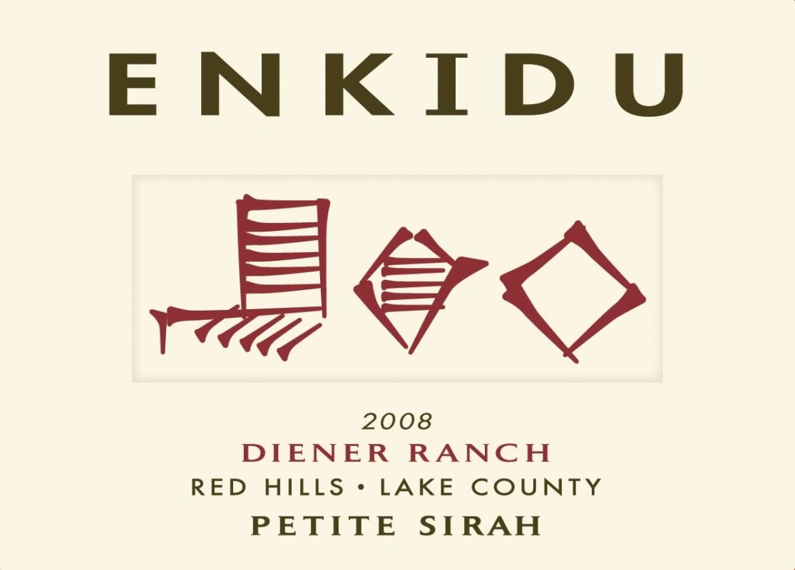 Enkidu Diener Ranch Petite Sirah 2008 Front Label