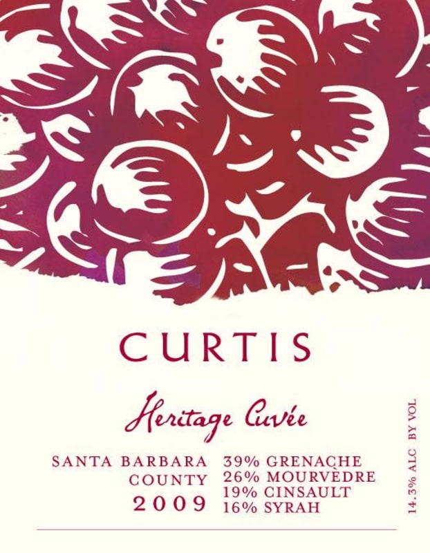 Curtis Heritage Cuvee 2009 Front Label