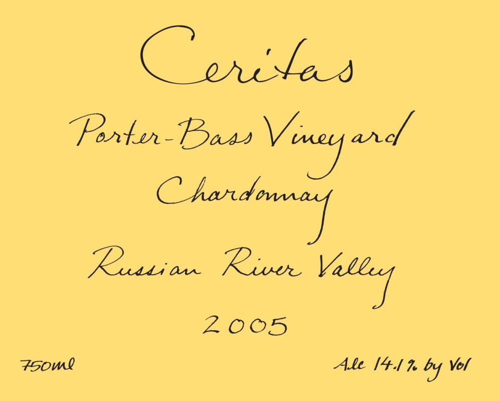 Ceritas Porter Bass Vineyard Chardonnay 2005 Front Label