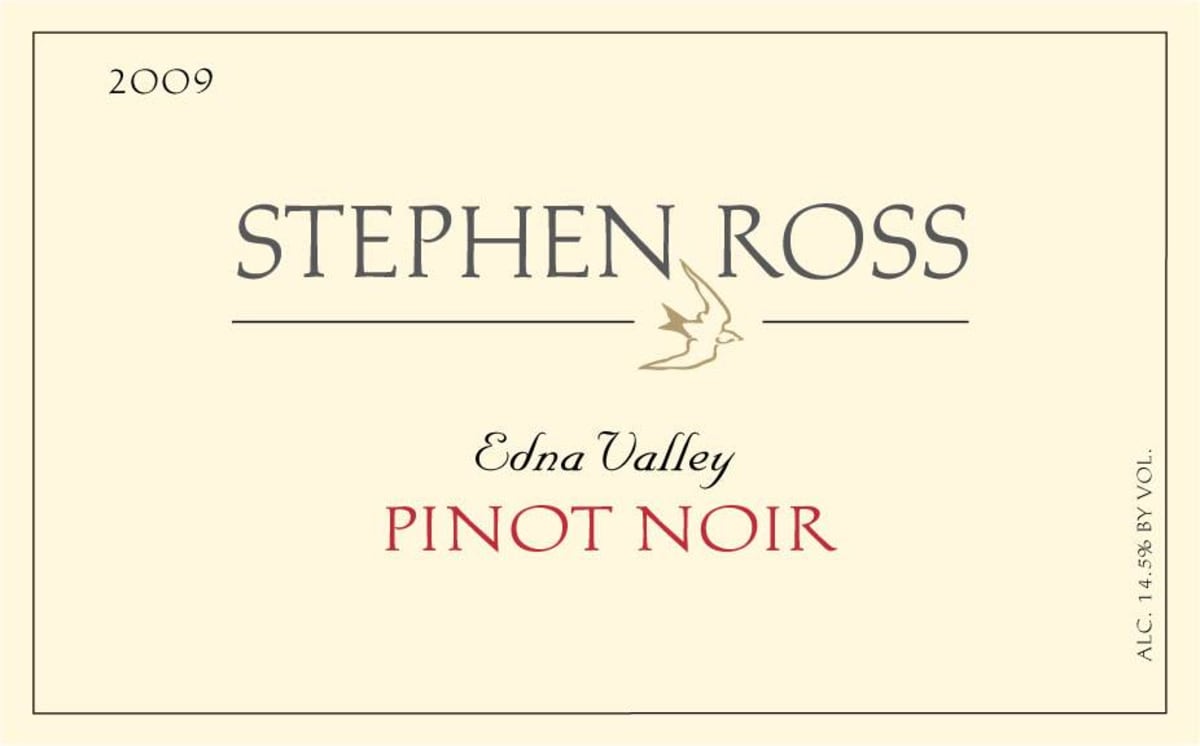 Stephen Ross Edna Valley Pinot Noir 2009 Front Label