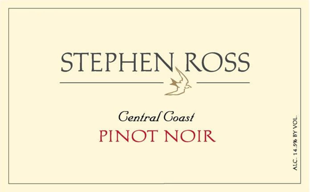 Stephen Ross Central Coast Pinot Noir 2010 Front Label