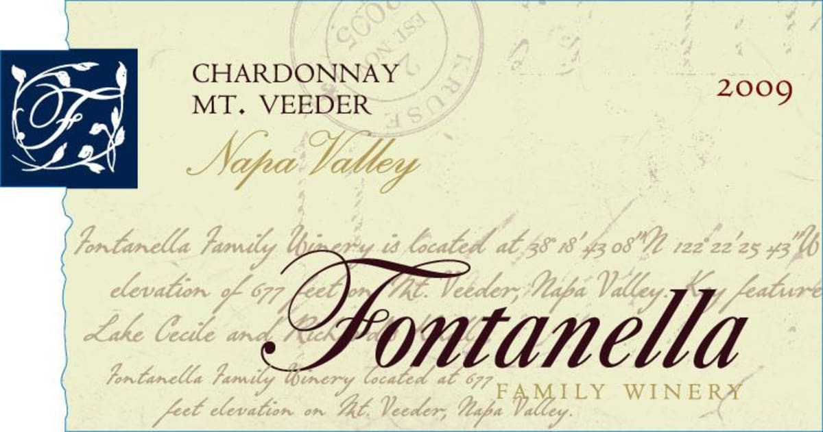 Fontanella Family Winery Chardonnay 2009 Front Label