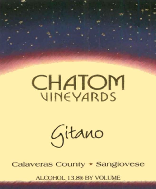 Chatom Gitano Sangiovese 2000 Front Label