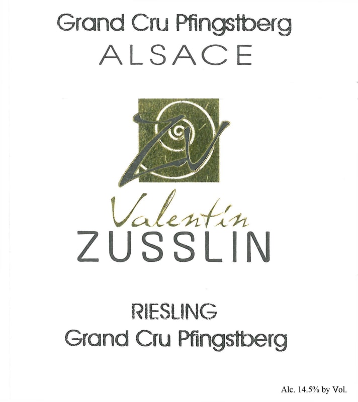 Valentin Zusslin Alsace Pfingstberg Grand Cru Riesling 2008 Front Label