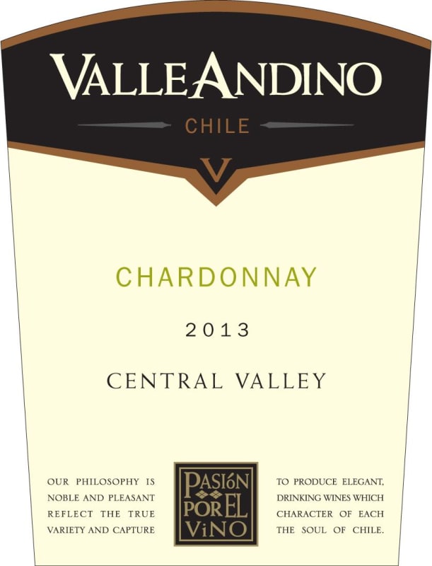 Valle Andino Chardonnay 2013 Front Label