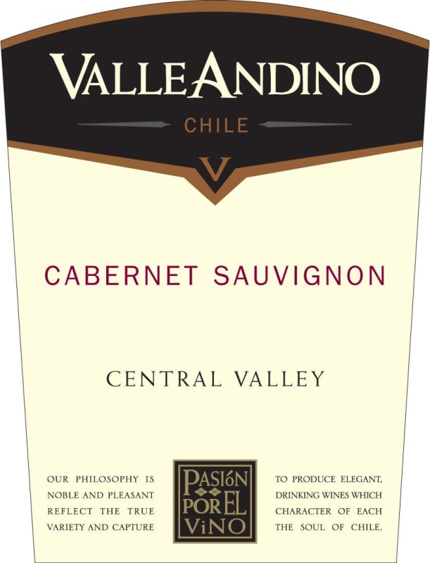 Valle Andino Cabernet Sauvignon 2015 Front Label