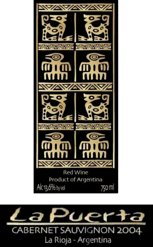 Valle de la Puerta La Puerta Cabernet Sauvignon 2004 Front Label