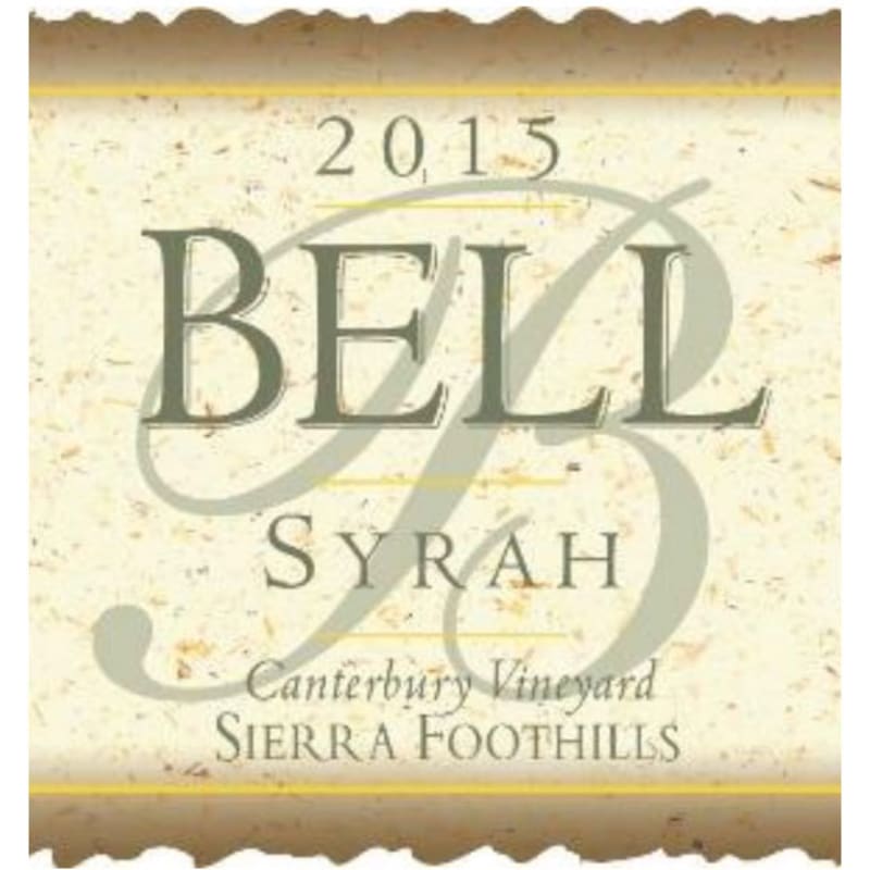 Bell Wine Cellars Canterbury Vineyard Syrah 2015 Front Label