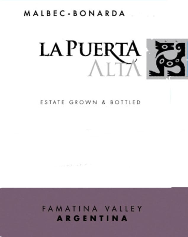 Valle de la Puerta La Puerta Alta Malbec - Bonarda 2013 Front Label