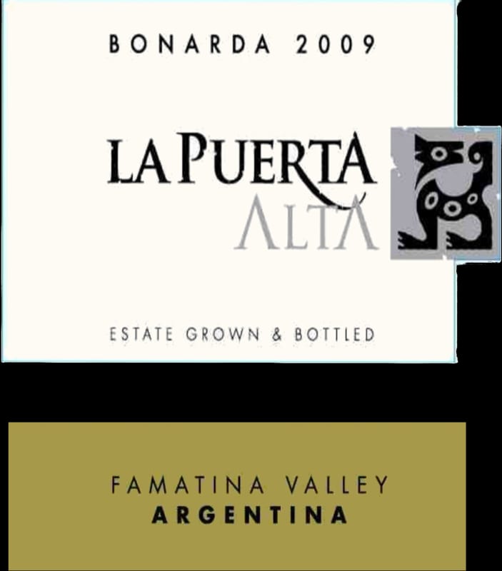 Valle de la Puerta La Puerta Alta Bonarda 2009 Front Label