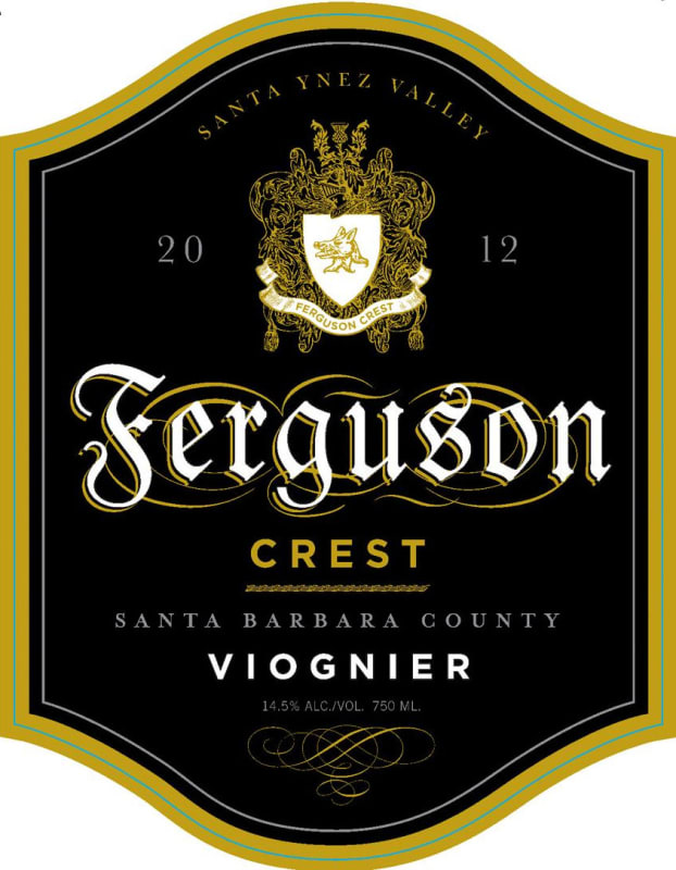 Ferguson Crest Viognier 2012 Front Label