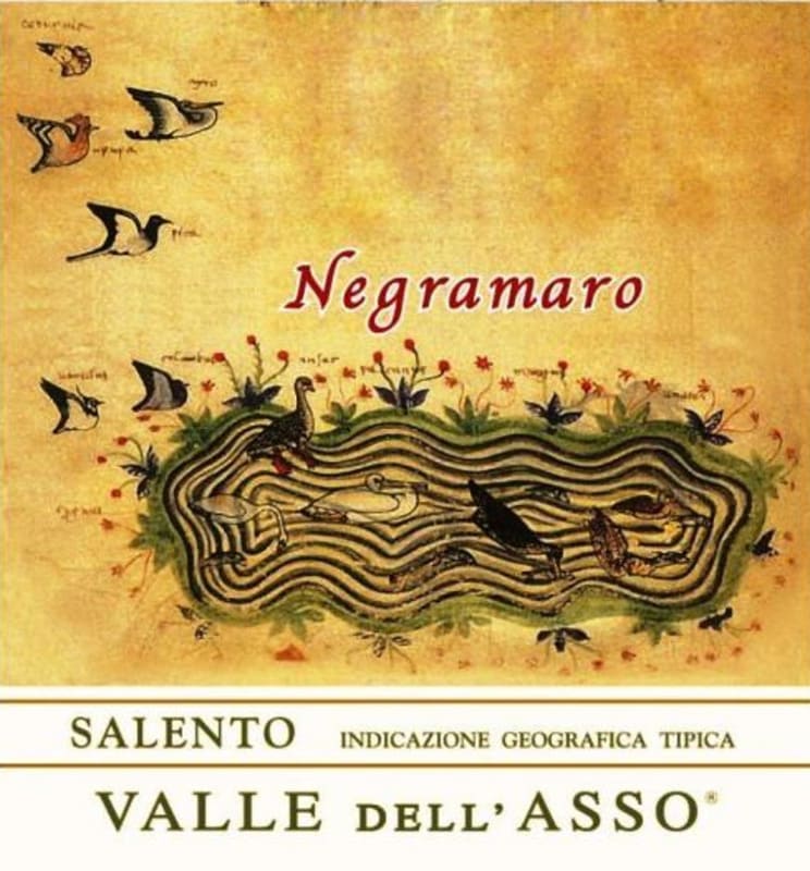 Valle dell'Asso Salento Negramaro 2014 Front Label