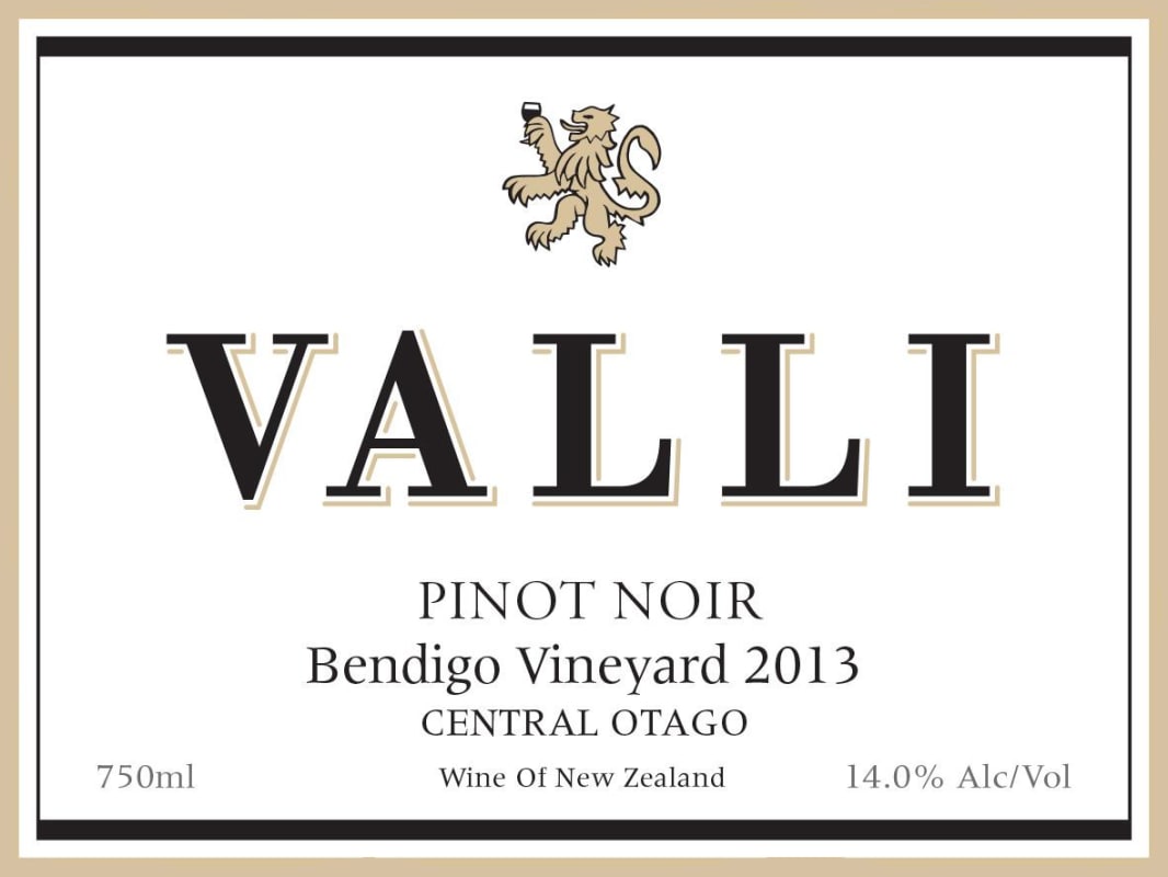 Valli Wines Bendigo Pinot Noir 2013 Front Label